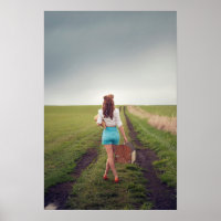 "Women & Weather" Model On A Dirt Road Photography