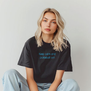 Women Who Live by Pickleball turquoise letter T-Shirt