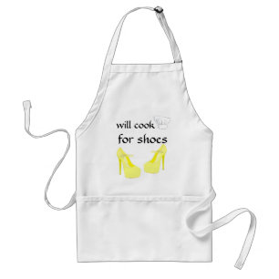 Women Who Love High Heel Shoes yellow Standard Apron
