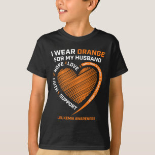 Women Wife I Wear Orange For My Husband Leukemia A T-Shirt
