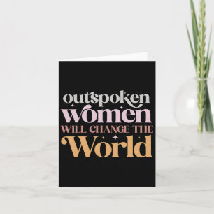 Women Will Change The World Feminist Girl Power Card