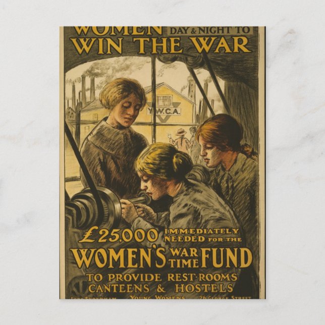Women Win the War Postcard (Front)