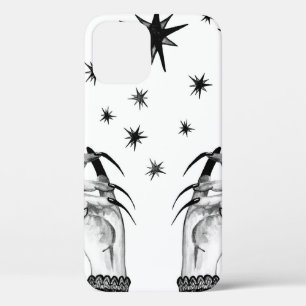 Women witch background with stars, witch hands wit iPhone 12 case