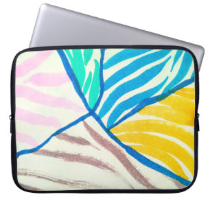 Women witch background with stars, witch hands wit laptop sleeve