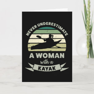 Women with a Kayak Funny Gifts Wife Card
