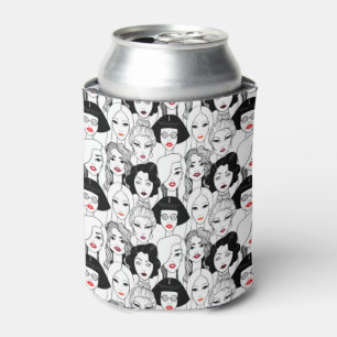 Women With Lipstick Pattern Can Cooler