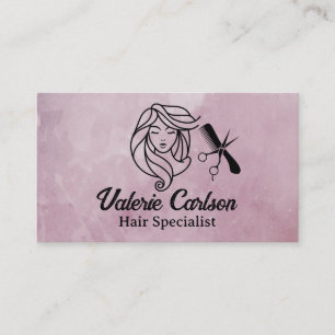 Women with Lovely Hair   Salon Tools Business Card