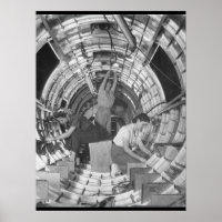 Women workers install fixtures and_War image