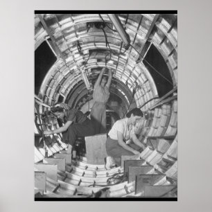 Women workers install fixtures and_War image Poster