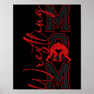 Women Wrestling Mom Funny Wrestle Wrestler Mothers Poster