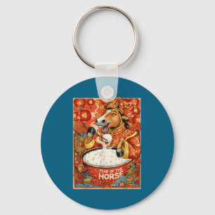 Women Zodiac Chinese Horse Rice Key Ring