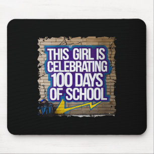 Womens 100th Day Funny Outfit For Girls 100 Days O Mouse Pad