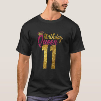 Womens 11 Years Old 2011 11th Birthday Queen Diamo T-Shirt