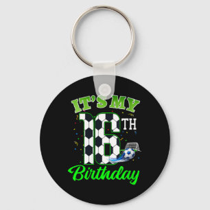 Womens 16th Birthday Football Boy Girl Kids Soccer Key Ring