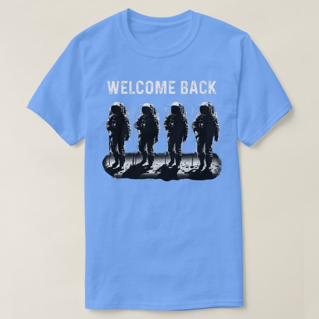 Womens 2024 Moon Landing Mission Astronaut Planet  T-Shirt (Design Front)