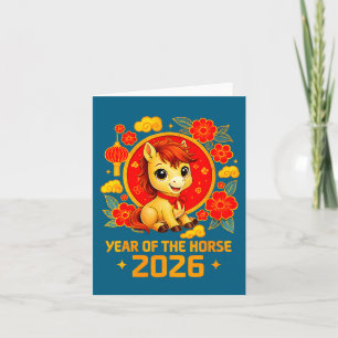 Women's 2026 Year Of The Horse Lunar New Year 2026 Card