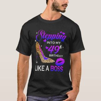 Womens 20Th Birthday Gifts Stepping Into 20 Leopar T-Shirt