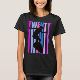 Womens 20th Birthday Surfing Surfer Surf Girl Ridi T-Shirt