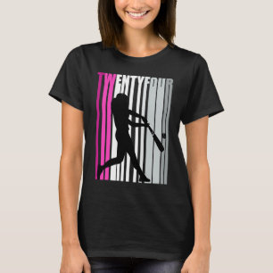 Womens 24th Baseball Birthday Softball Queen Base T-Shirt