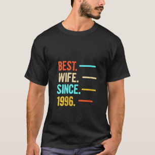 Womens 24th Wedding Anniversary Best Wife Since 1 T-Shirt