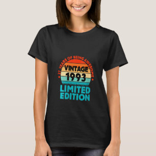 Womens 27 Year Old Vintage 1993 27th Birthday T-Shirt