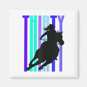 Womens 30th Birthday Womens Horse Riding Lovers Ro Magnet