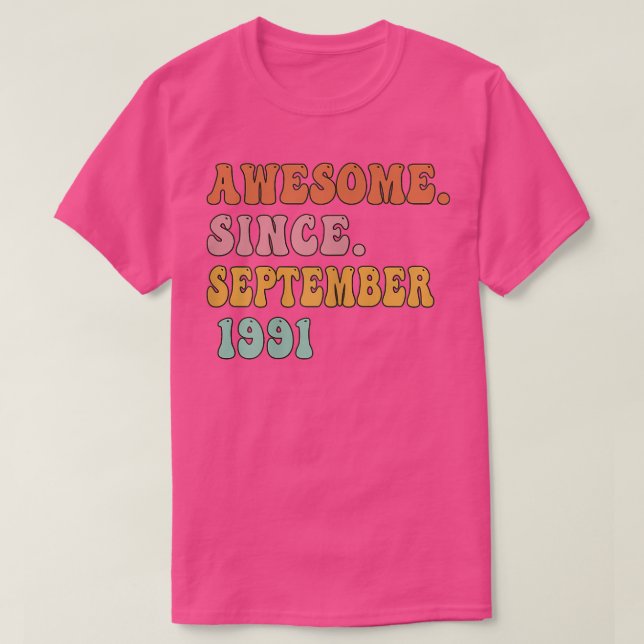 Womens 31 Years Old Gift Awesome Since September 1 T-Shirt (Design Front)