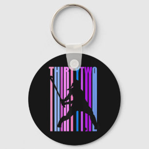 Womens 32nd Birthday Field Hockey Player Sports Gi Key Ring
