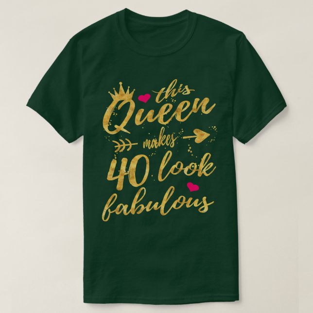 Womens 40 Years Old Gifts 40 & Fabulous Since 1982 T-Shirt (Design Front)