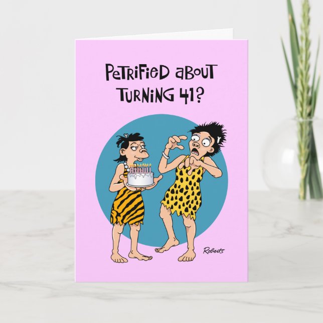 Women's 41st Birthday Card Humour (Front)