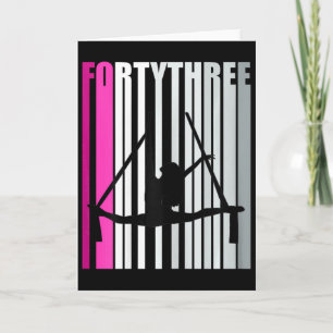 Womens 43rd Air Yoga Birthday Aerialist Loves To S Card