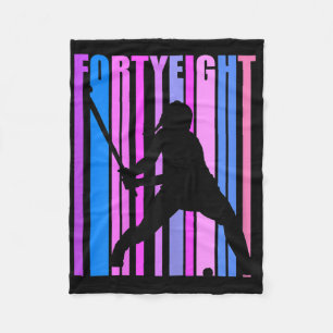 Womens 48th Birthday Field Hockey Player Sports Gi Fleece Blanket