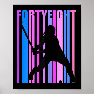Womens 48th Birthday Field Hockey Player Sports Gi Poster