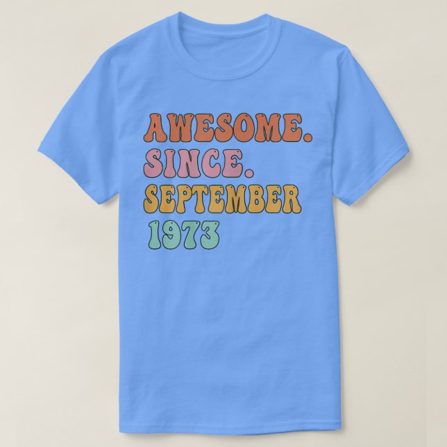 Womens 49 Years Old Gift Awesome Since September 1 T-Shirt (Design Front)