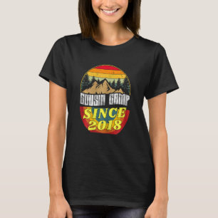 Womens 4th Birthday Saying Cousin Camp Sinc 2018 C T-Shirt