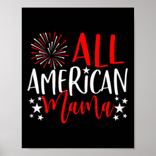 Womens 4th Of July Family Matching Shirts All Amer Poster
