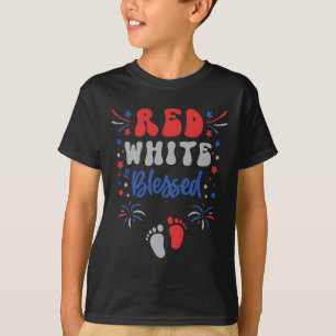 Womens 4th Of July Pregnancy Dress Red White And B T-Shirt