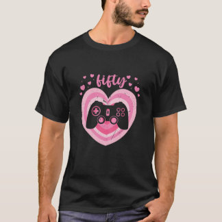 Womens 50 Year Old Cute Gamer Birthday Girl 50Th B T-Shirt