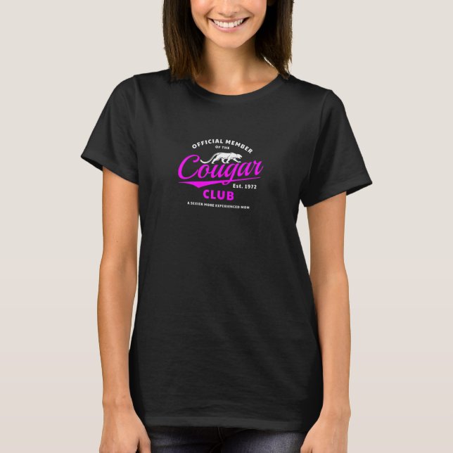 Womens 50th Birthday 1972 Cougar Club For Hot Olde T-Shirt (Front)