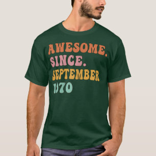 Womens 52 Years Old Gift Awesome Since September 1 T-Shirt