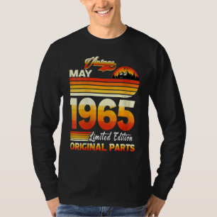 Womens 57 Year Old Retro Vintage May 1965  57th T-Shirt