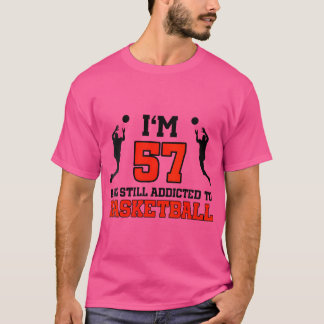 Womens 57Th Birthday 57 Years Old Basketball Playe T-Shirt