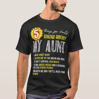 Womens 5 Things You Should Know About My Aunt Sunf T-Shirt