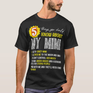 Womens 5 Things You Should Know About My Mimi Sunf T-Shirt