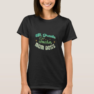Womens 5th Grade Teacher Mum Boss Cute T-Shirt
