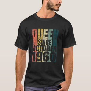 Womens 60Th Birthday Gifts Quarantine Queen Since T-Shirt