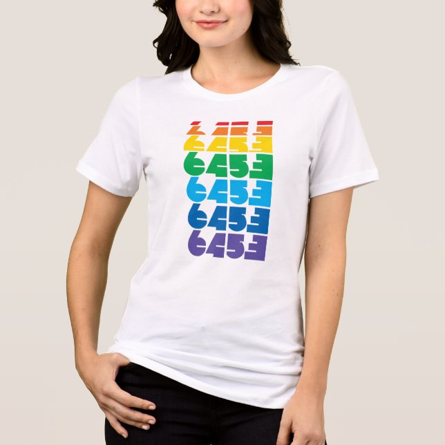 Women's 6453 Multi-colour block tee (Front)