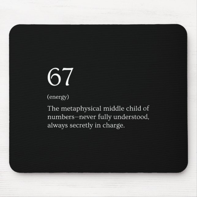 Womens 67 Definition Meme V-neck  Mouse Pad (Front)