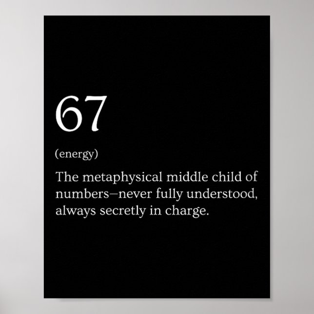 Womens 67 Definition Meme V-neck  Poster (Front)