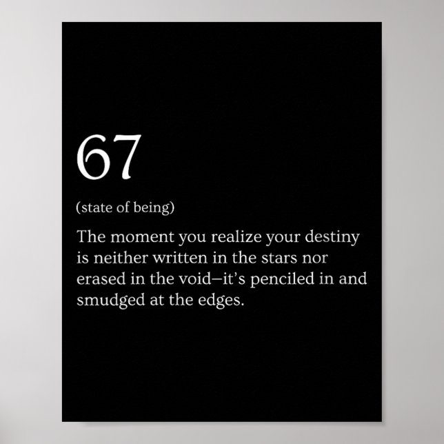 Womens 67 Definition Meme V-neck  Poster (Front)